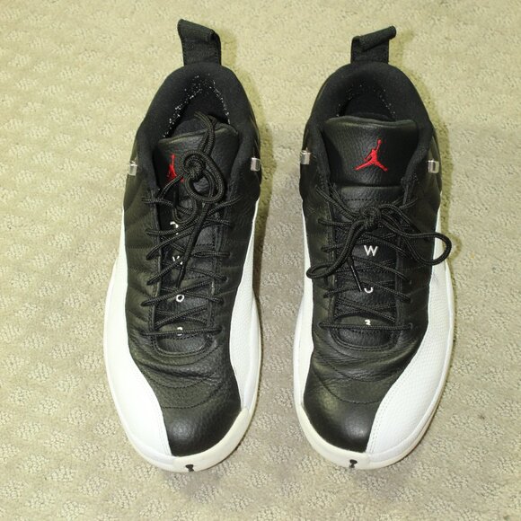 Size 12 - Air Jordan 12 Retro Low Playoffs Black/Varsity Red-White Sneakers IOB main image 3